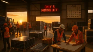How One Big Beautiful Bill affects solar installers, Solar tax credit ending December 31 2025,  Solar installation rush before deadline 2025