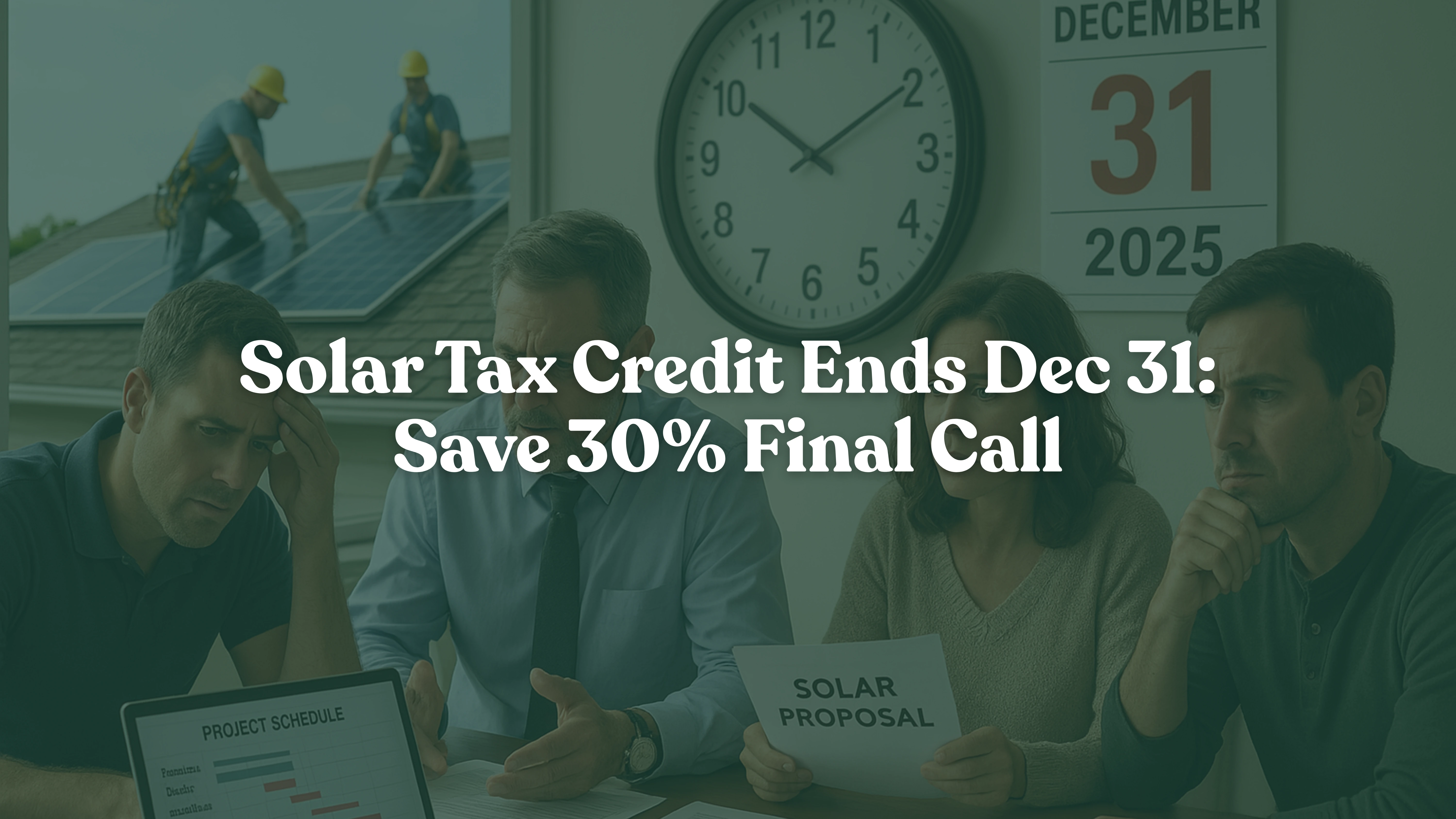 One Big Beautiful Bill solar, solar tax credit deadline 2025, December 31 solar deadline