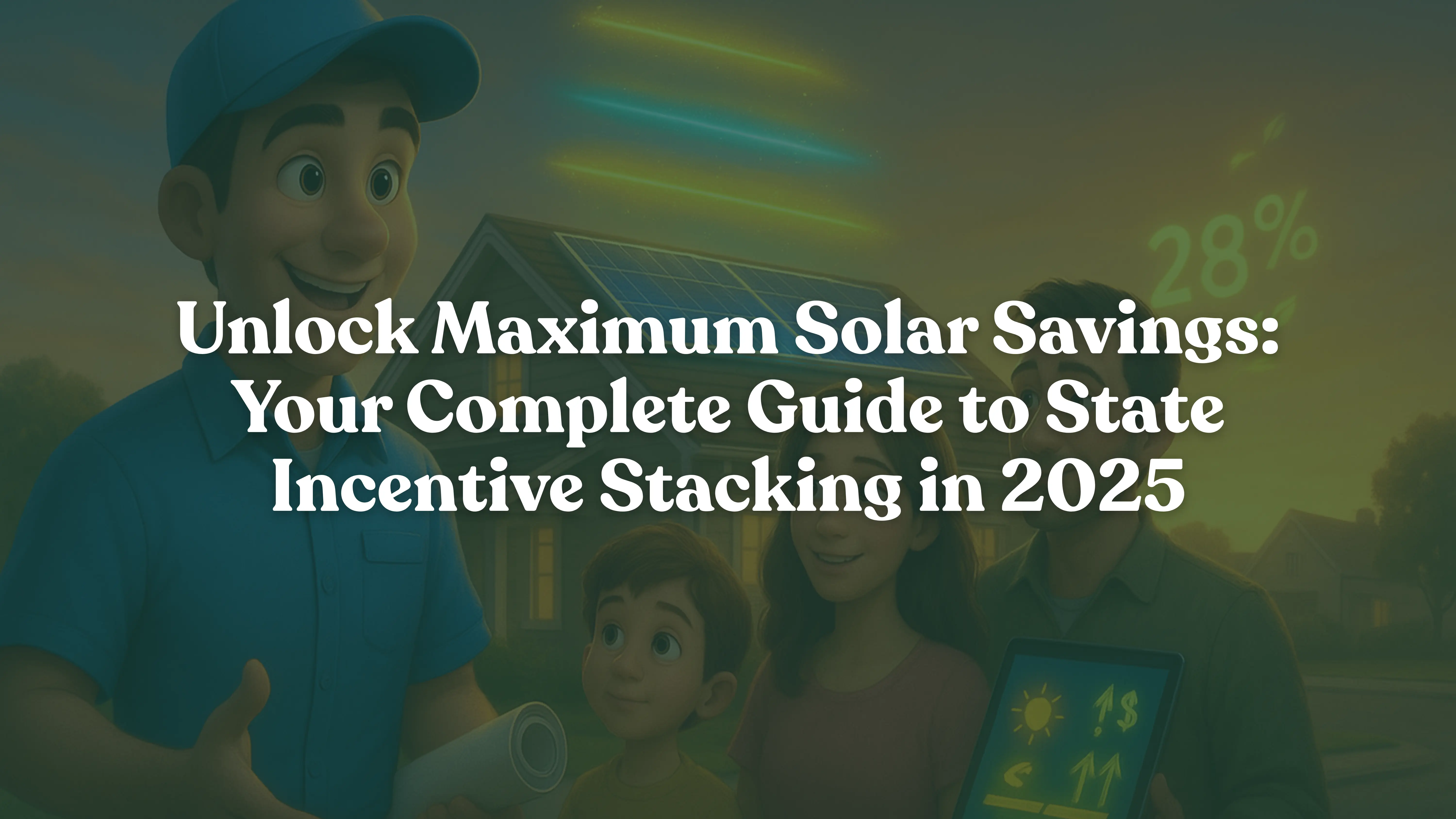 solar incentive stacking strategies, maximize solar customer savings, state solar incentives 2025, solar tax credit stacking, how to stack solar incentives, combining federal and state solar incentives, solar EPC customer savings guide, SREC stacking with federal tax credit, net metering and solar incentives