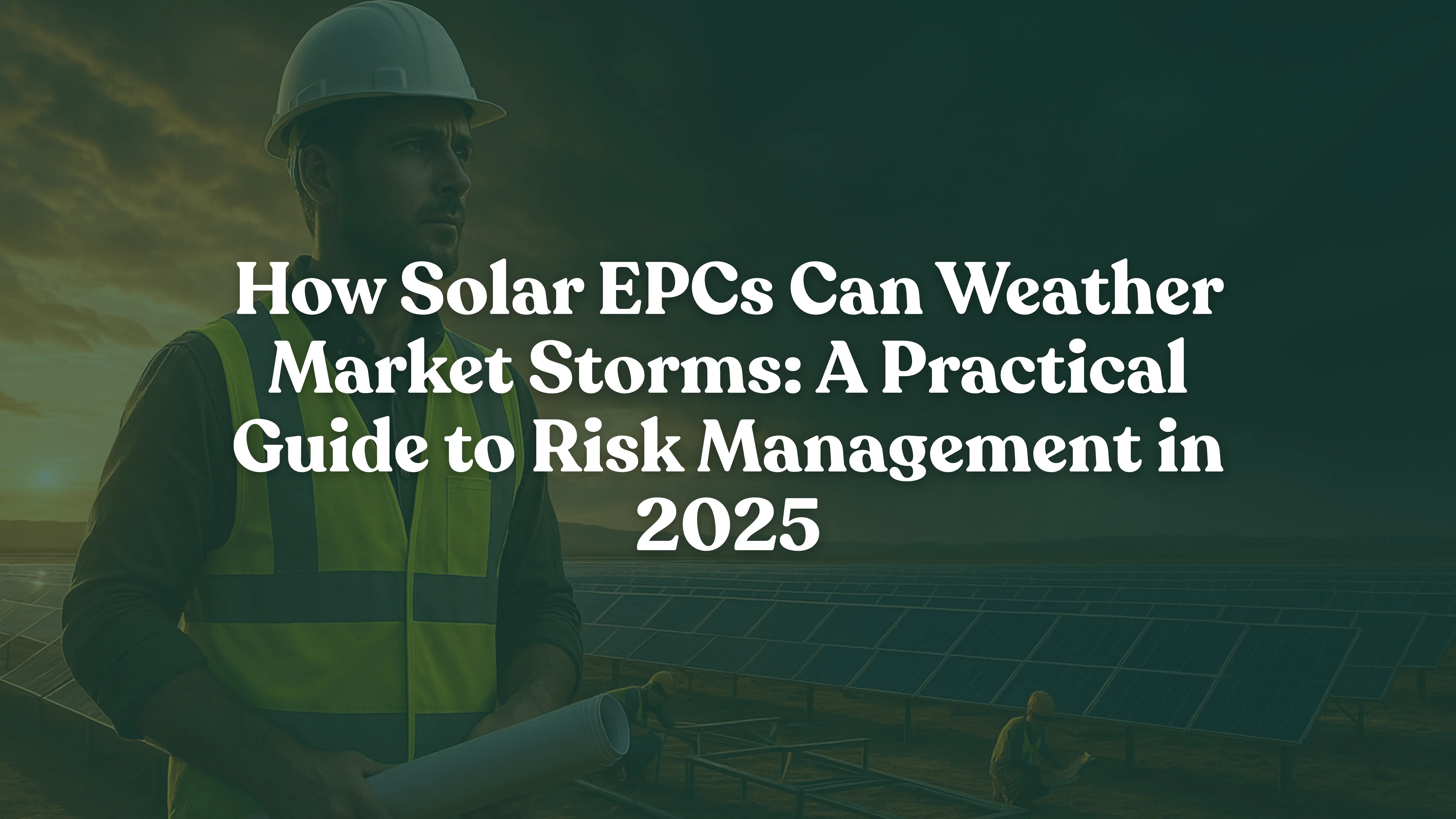 Solar EPC risk management professional analyzing market volatility data and policy changes