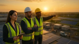 Solar EPC risk management software dashboard showing project tracking and compliance monitoring