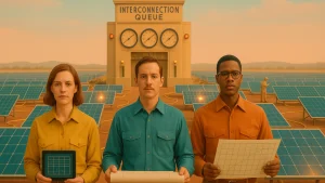interconnection queue solar projects waiting for grid connection approval