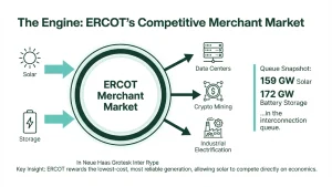 ERCOT interconnection queue statistics Texas solar market 2026
