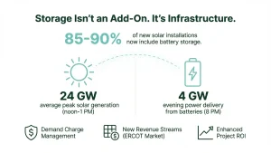 Solar plus storage installations Texas solar market 2026