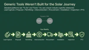 Solar CRM software mobile app for installation field teams