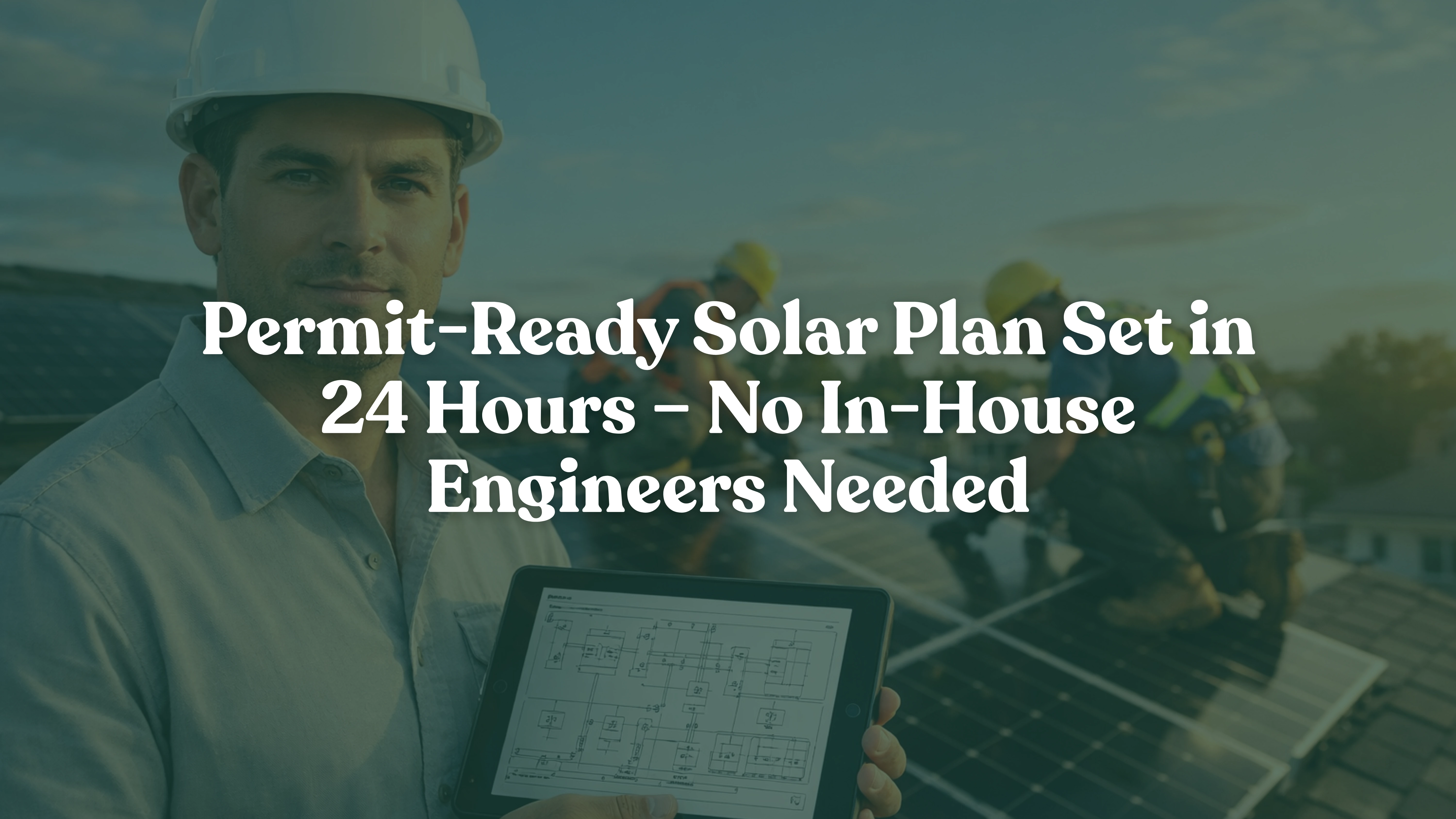 24-hour permit-ready solar plan sets for U.S. solar installers and EPCs — AHJ-ready solar permit drawings and outsourced solar engineering.