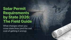 solar permit requirements by state 2026 US map overview
