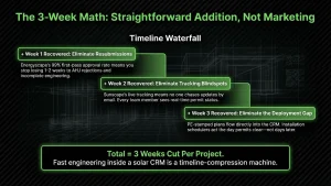Solar CRM integration tracking PE stamped plan sets from permit to PTO