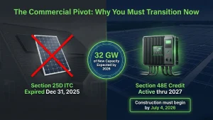 Three-phase solar inverter wiring diagram for a commercial rooftop installation