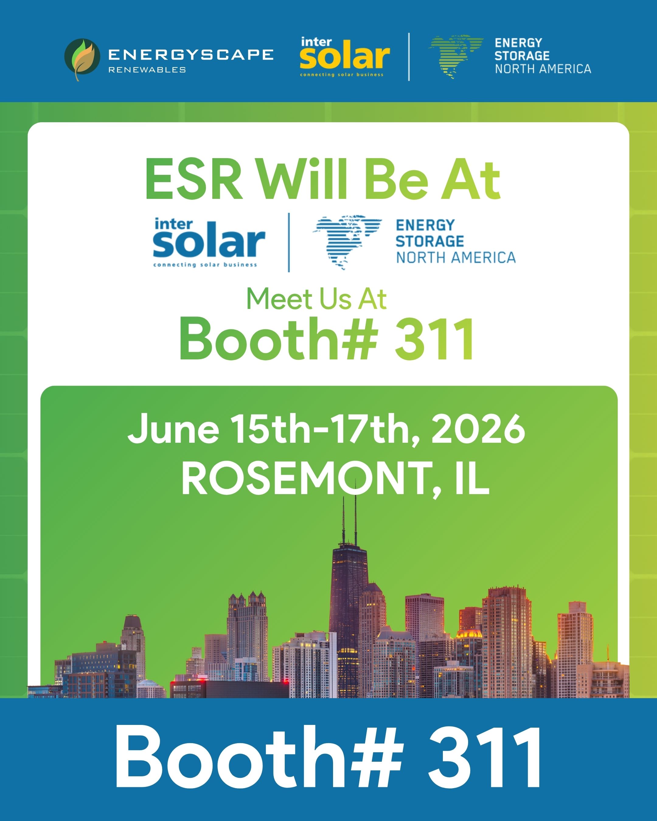 ESR Will be at Intersolar Midwest. Visit us at Booth# 311.