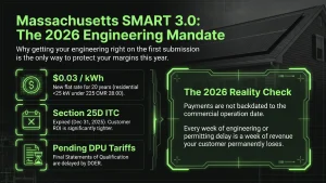 Massachusetts SMART program engineering requirements overview for solar installers 2026