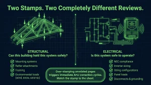Structural PE Stamp for Solar vs. Electrical PE Stamp