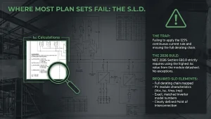 Solar permit plan set checklist single-line diagram example