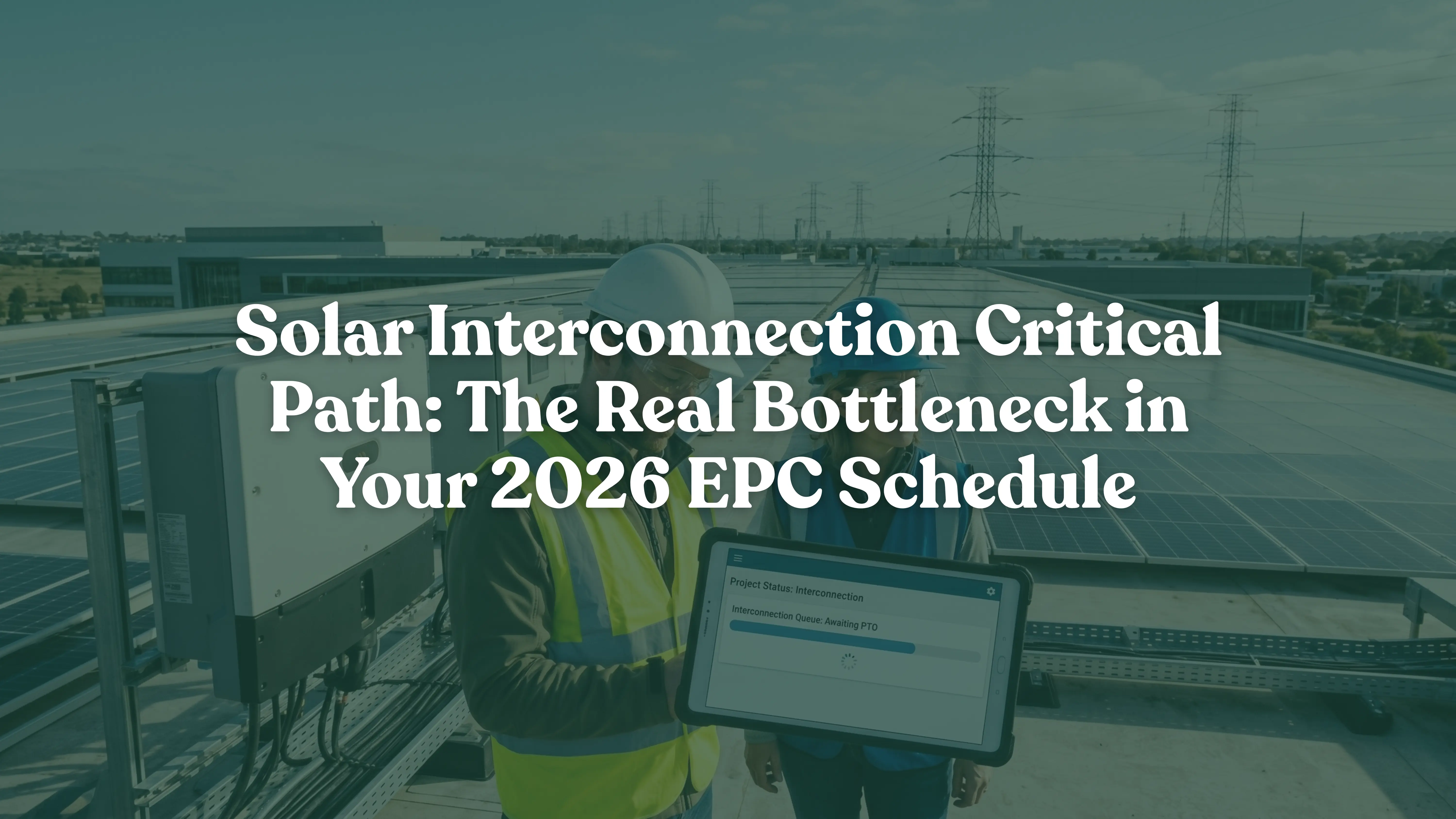 Ultra-realistic commercial solar rooftop installation completed by EPC contractors awaiting utility grid interconnection and permission to operate (PTO) in 2026.
