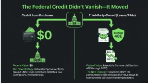 State solar incentives 2026 — the federal residential tax credit change for installers