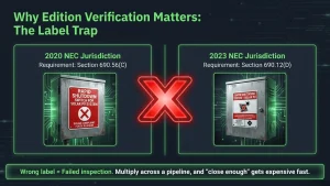 Checklist to verify the NEC edition your AHJ enforces before submitting a solar permit