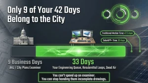 Effective solar plan set turnaround time formula including rejection rate
