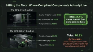 MACR calculation solar worked example reaching 44.4% non-PFE content on residential array